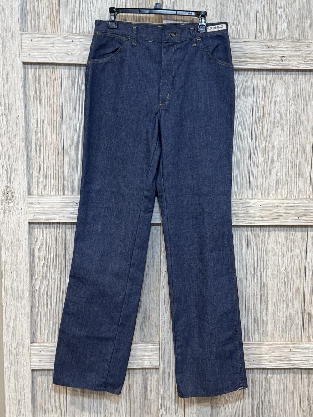 Red Kap Vintage Jeans Men's Size 33 Blue Denim Bootcut Made USA Workwear Read